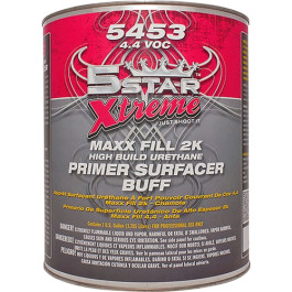 5 Star Xtreme 5453-1 MAXX Fill 2K High Build Urethane Primer Surfacer, Buff