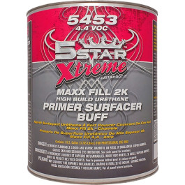 5 Star Xtreme 5453-4 MAXX Fill 2K High Build Urethane Primer Surfacer, Buff