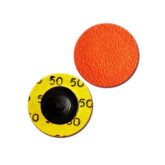 Norton Blaze Speed-Lock 62320 R980P Series Quick Change Grinding Discs, 2 in Dia, 50 Grit, Orange, 25-Pack