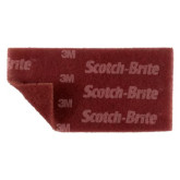 3M Scotch-Brite 64659 Non-Woven Durable Flex Hand Pads, 4-1/2" x  9", Very Fine Grade, Maroon, 25 Pads