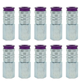 Milton 764VC ColorFit High FlowPRO Couplers, V Style, Box of 10