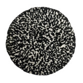 Presta 890146 9" Black and White Wool Compounding Pad, 1-1/2 in THK, Hook and Loop Attachment