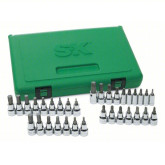 SK Tools 89039 1/4" and 3/8" Drive Bit Socket Set, 33 Pieces