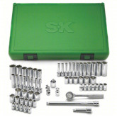 SK Tools 91860 Socket Set 1/4" Drive 6 Point Standard/Deep SAE/Metric, 60 Pieces