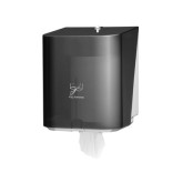 Scott 09335 Essential Center-Pull Towel Dispenser, Smoke Black, Touch Free Dispensing
