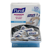 Purell Singles Advanced Hand Sanitizer Individual Packets in a Self-Dispensing Display Box, 125ct/Box