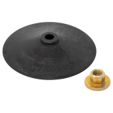 AES Industries 51824 7" Rubber Backing Pad with Flange Nut, 5/8"-11 Thread, 5,000 RPM Max Speed