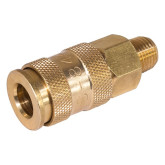 AES Industries 844-M Coupler Male Universal Air, 1/4" NPT Male, Brass Construction