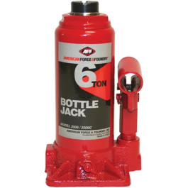 American Forge & Foundry 3506 Bottle Jack, Heavy Duty, 6 Ton Capacity, Manual Centered Pump & Ram