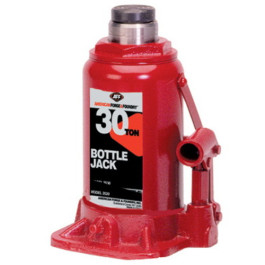 American Forge & Foundry 3530 30-Ton Capacity Bottle Jack, 11" to 18-5/8" Lifting Range, 7-5/8" Lift Height, 7" x 7" Base