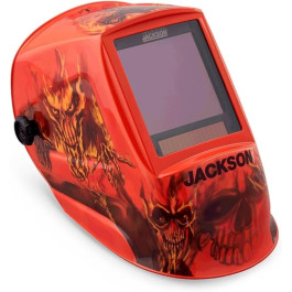 Jackson Safety 47101 Hellfire Premium Auto Darkening Welding Helmet, Variable Shade 3/5-13, Ultra Lightweight Design