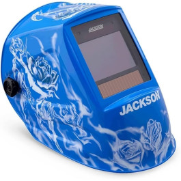 Jackson Safety 47104 Reapers n’ Roses Premium Auto Darkening Welding Helmet, 3/10 Shade, Ultra Lightweight Design
