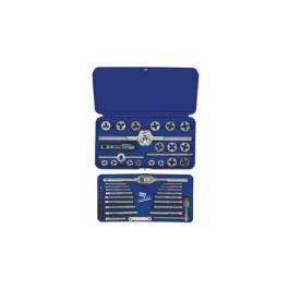 IRWIN 26317 Metric Tap and Hex Die Set, M3 x 0.50 to M12 x 1.75, 1/8"-28 BS