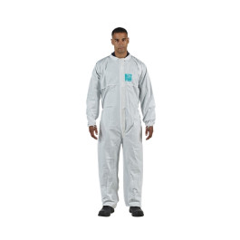 Ansell 817006 AlphaTec 2000 Standard Bound Model 103 Coverall with Collar, Large, White