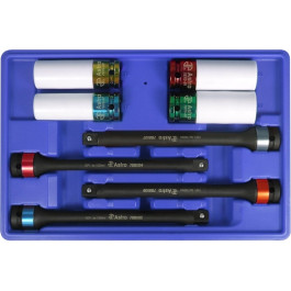 Astro Pneumatic 78818 Torque Limiting Extension and Impact Socket Set, 8-Piece, Protective Sleeve