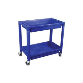 Astro Pneumatic 8330 Heavy Duty Plastic 2 Shelf Utility Cart, Black, 16 x 30 x 31 Inches, 300 lb Capacity
