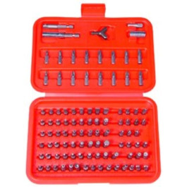 Astro Pneumatic 9448 Security Bit Set, 100 Piece, Tamper Proof Hex, Torx, Tri Wing, Spanner, Case
