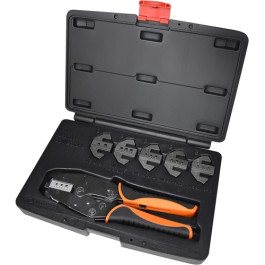 Astro Pneumatic 9479 Deutsch Crimping Tool Set, 6-Piece Kit with Ratcheting Mechanism and Interchangeable Jaws