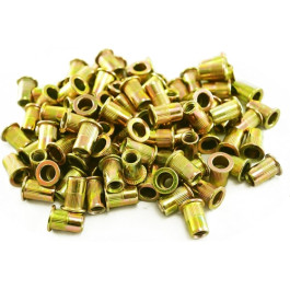Astro Pneumatic RN6M Steel Rivet Nuts, M6 Size, 6mm Thread, 100-Piece Pack