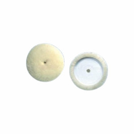 S.M. Arnold 53-283 Spin Brite Wool White Curved Edge Loop Polishing Pad, 8 Inch, 1.5 Inch Pile