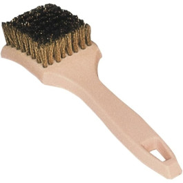 S.M. ARNOLD 85-637 Whitewall and Sidewall Tire Brush, Brass Wire, 8.5 Inch Length, 0.75 Inch Trim, Foam Block