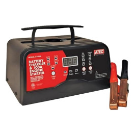 Associated 3100A Battery Charger, Steel Automatic 6/12V 15/2A Charger with 100A Crank-Assist