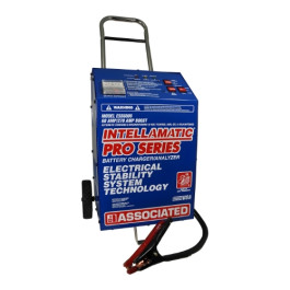 Associated ESS6008 Battery Charger, Steel Wheeled Intellamatic, 12 Volt 60 Amp Continuous with 270 Amp Crank Assist