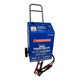 Associated ESS6011 Battery Charger, Steel Wheeled Intellamatic 12/24 Volt 70/35 Amp Charger with 200 Amp Crank Assist