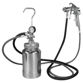 Astro Pneumatic 2PG8S 2 Quart Pressure Pot with Silver Gun and Hose, 1.7 mm Nozzle