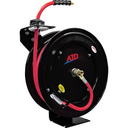 ATD 31176 Auto Retractable Air Hose Reel, 3/8" x 50'