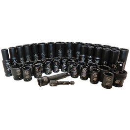 ATD 4601A 3/8" Drive 6-Point SAE and Metric Impact Socket Set, Standard and