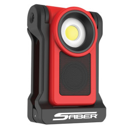 ATD 80211 COB LED Rechargeable Clamp Light with Speaker, 100 to 1,000 Lumen