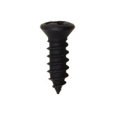 Auveco 10162  #8 Diameter x 1/2" Phillips Oval Head Tapping Screw with #6 Head, Black Oxide Finish, 100-Pack