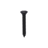 Auveco 10166 #8 x 1" length, Phillips Oval Head Tapping Screw with Size 6 Head, Black Oxide Finish, 100-Pack