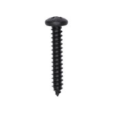 Auveco 10182 #8 Diameter x 1" Phillips Pan Head Tapping Screw, Black Oxide Finish, 100-Pack