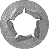 Auveco 12124 Pushnut Bolt Retainer, 12.7mm Outer Diameter, Zinc Finish, 100-Pack