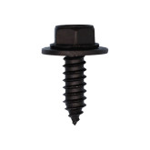 Auveco 12351 M6.3-1.81 x 20mm Hex Washer Head SEMS Screw, Black Polyseal Finish, 50-Pack