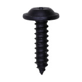 Auveco 12953 #10 Diameter x 3/4" Length, Phillips Flat Washer Head Tapping Screw, Black E-Coat Finish, 50-Pack