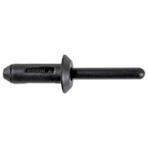 Auveco 13752 Nylon Expansion Rivet, 17/64" Hole Diameter, 1-7/8" Length, Black, 25-Pack