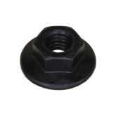 Auveco 14855 Metric Spin Lock Nut with Serrations, M6-1.0 Thread, 17mm Outside Diameter, Black Phosphate Finish, 100-Pack