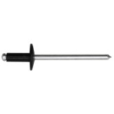 Auveco 16834 Ford Windshield Rivet, 1/8" Diameter, Black Aluminum, 50-Pack