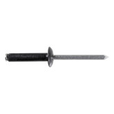 Auveco 17121 Split-Type Rivet, 3/16 in Dia x 5/64 to 15/64 in Grip Range, Aluminum, Black, 25-Pack