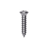 Auveco 1799 Phillips Oval Head Tapping Screw 8 X 3/4" Chrome #6 Head, 100-Pack