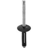 Auveco 19263 Split-Type Rivet, 1/4 in Dia x 3/16 to 3/8 in Grip Range, Aluminum Rivet/Mandrel, Black, 25-pack