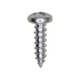 Auveco 1937 #6 x 1/2" Phillips Pan Head Tapping Screws, Zinc-Plated, 100-Pack