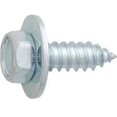 Auveco 24433 1/4" x 3/4" Hex Head Tapping Screw with Loose Washer, Zinc-Plated Steel, 50-Pack
