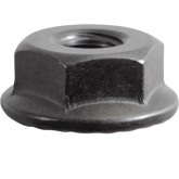 Auveco 24436 Hex Flange Spin Lock Nut, #10-24" Thread Size, 100-Pack