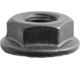 Auveco 24438 Hex Flange Spin Lock Nut, 1/4-20" Thread Size, 100-Pack