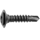 Auveco 24458 M4.2 x 20mm Phillips Oval Head Tek Tapping Screw, Black, 50-Pack