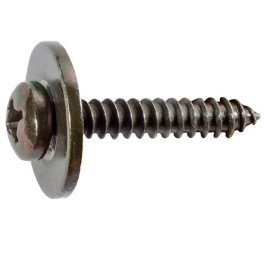 Auveco 24501 4.2 x 25mm Phillips Pan Head Tapping Screw with Free-Spinning Washer, 50-Pack